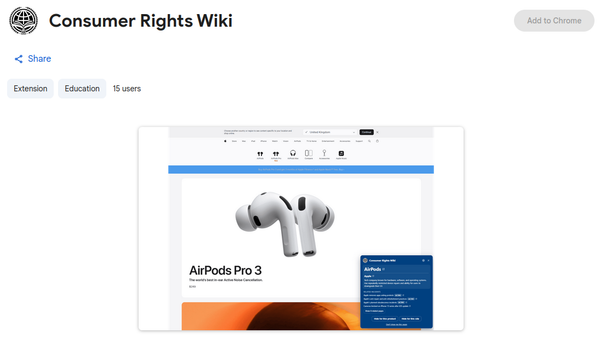 Launching the Consumer Rights Wiki browser extension